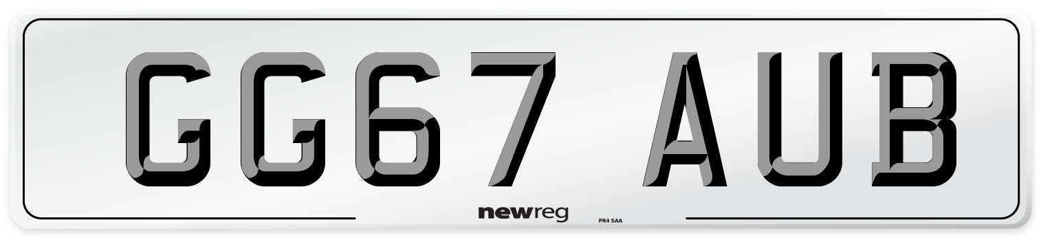 GG67 AUB Number Plate from New Reg